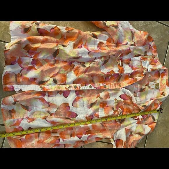 JM Collection 20 W Linen Blouse - Picture 5 of 8